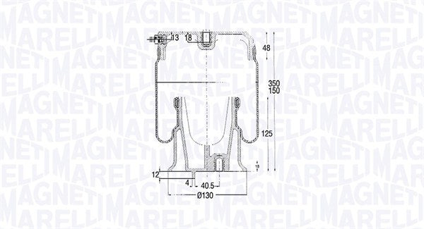 Burduf, suspensie pneumatica 030607020185 MAGNETI MARELLI