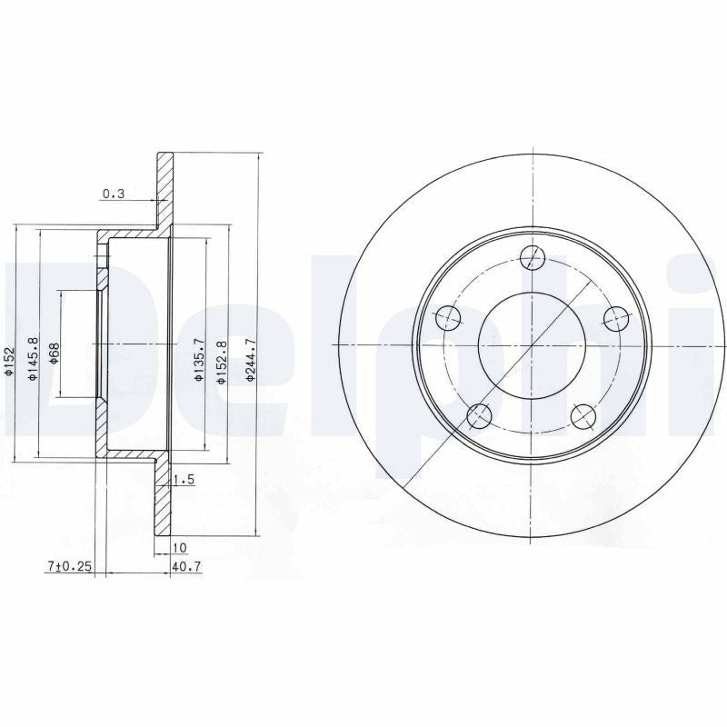 Disc frana BG3381 DELPHI