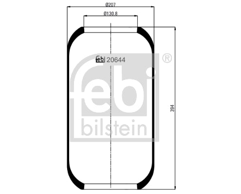 Burduf, suspensie pneumatica 20644 FEBI BILSTEIN
