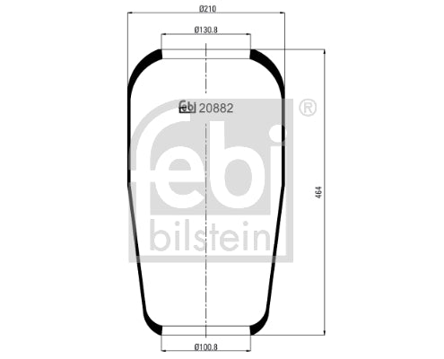 Burduf, suspensie pneumatica 20882 FEBI BILSTEIN