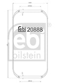Burduf, suspensie pneumatica 20888 FEBI BILSTEIN