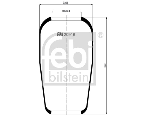 Burduf suspensie pneumatica FEBI BILSTEIN 20916