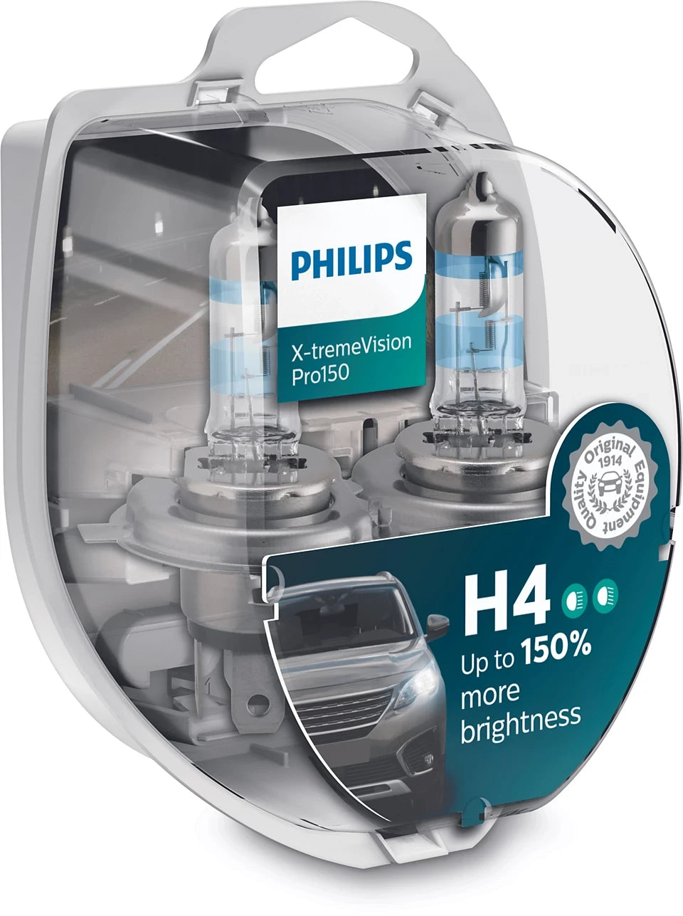 Bec Halogen Philips H4 X-tremeVision Pro150 12V 60/55W P43t-38 - Set 2 Buc - 13003032