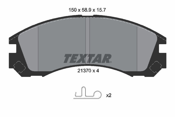 set placute frana,frana disc 2137001 TEXTAR