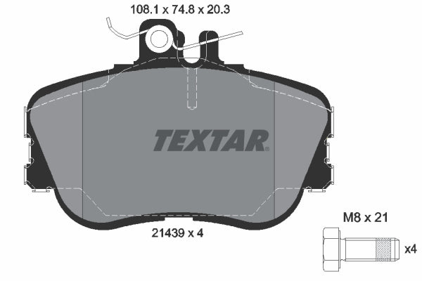 set placute frana,frana disc 2143905 TEXTAR
