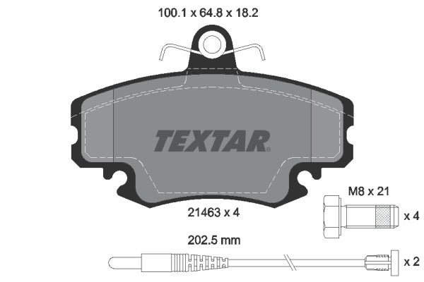 set placute frana,frana disc 2146304 TEXTAR