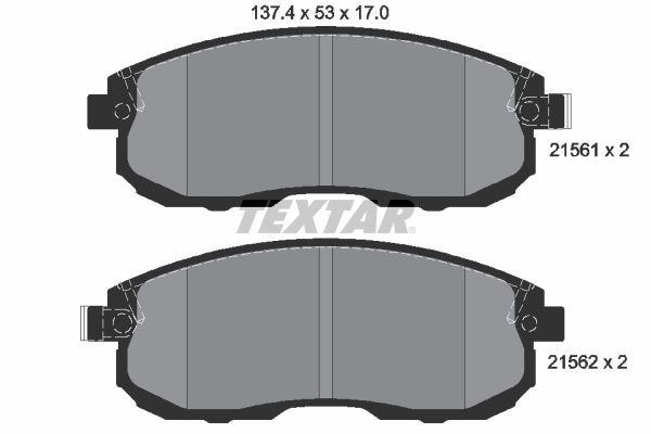 set placute frana,frana disc 2156201 TEXTAR