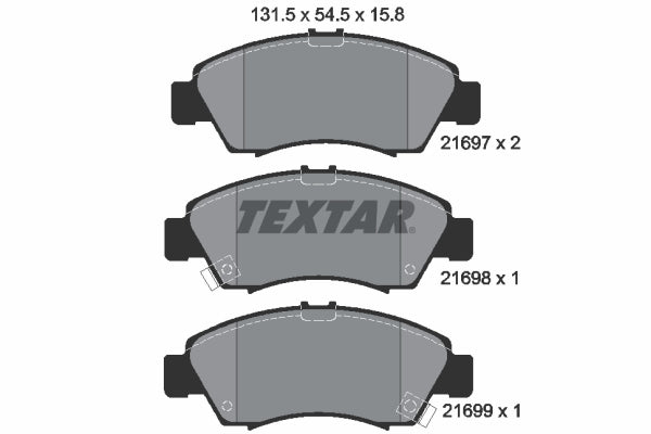 set placute frana,frana disc 2169701 TEXTAR