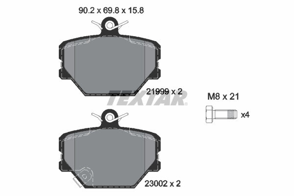 set placute frana,frana disc 2199901 TEXTAR