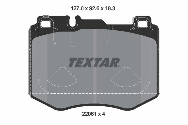 set placute frana,frana disc 2206103 TEXTAR