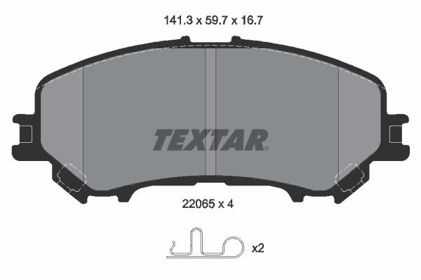 set placute frana,frana disc 2206503 TEXTAR