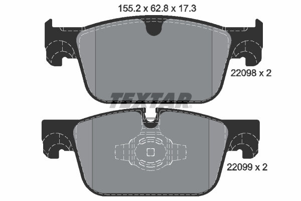 set placute frana,frana disc 2209801 TEXTAR