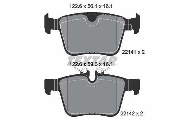 set placute frana,frana disc 2214101 TEXTAR