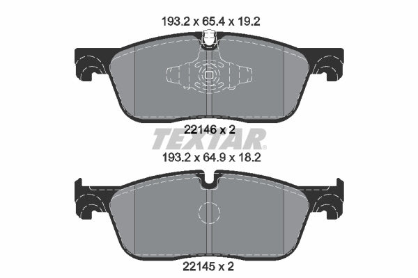 set placute frana,frana disc 2214601 TEXTAR