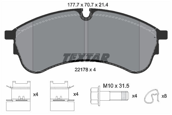 set placute frana,frana disc 2217801 TEXTAR