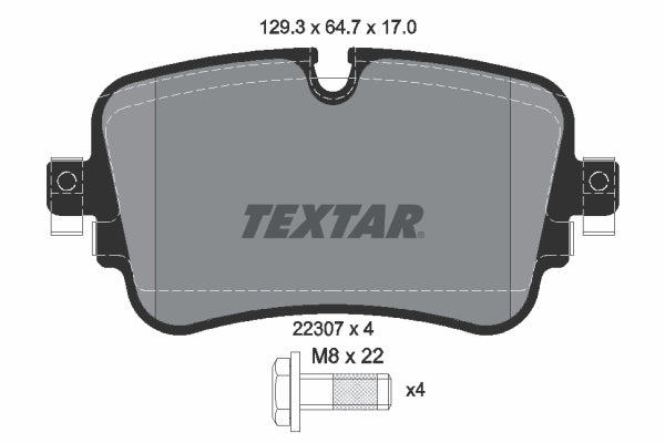 set placute frana,frana disc 2230701 TEXTAR
