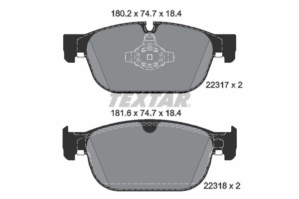 set placute frana,frana disc 2231701 TEXTAR