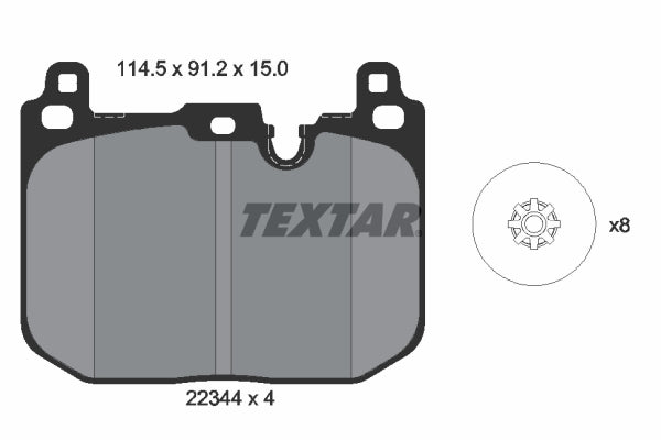 set placute frana,frana disc 2234401 TEXTAR