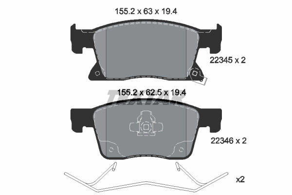 set placute frana,frana disc 2234501 TEXTAR