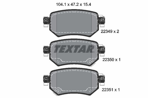 set placute frana,frana disc 2234901 TEXTAR