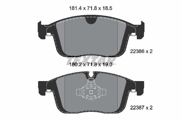 set placute frana,frana disc 2238601 TEXTAR