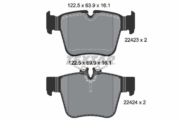 set placute frana,frana disc 2242301 TEXTAR