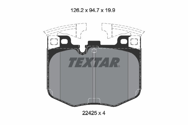 set placute frana,frana disc 2242501 TEXTAR