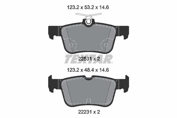 set placute frana,frana disc 2253105 TEXTAR