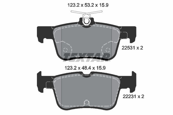 set placute frana,frana disc 2253101 TEXTAR