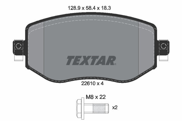 set placute frana,frana disc 2261001 TEXTAR