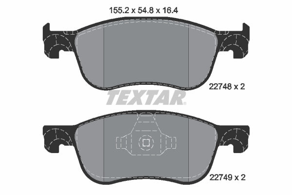 set placute frana,frana disc 2274801 TEXTAR