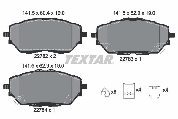 set placute frana,frana disc 2278201 TEXTAR