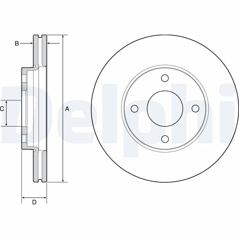 Disc frana BG4953C DELPHI