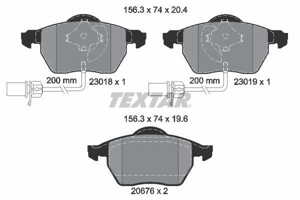 set placute frana,frana disc 2301802 TEXTAR