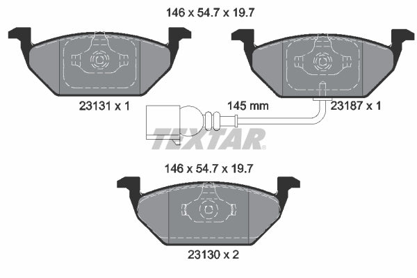 set placute frana,frana disc 2313101 TEXTAR