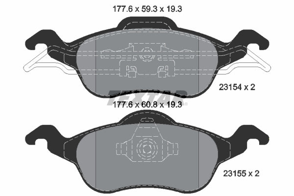 set placute frana,frana disc 2315402 TEXTAR