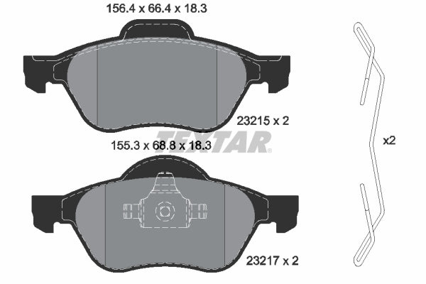 set placute frana,frana disc 2321502 TEXTAR
