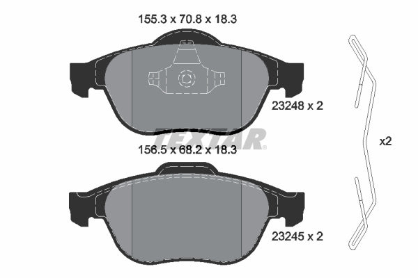 set placute frana,frana disc 2324802 TEXTAR