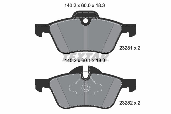 Set placute frana TEXTAR 2328101
