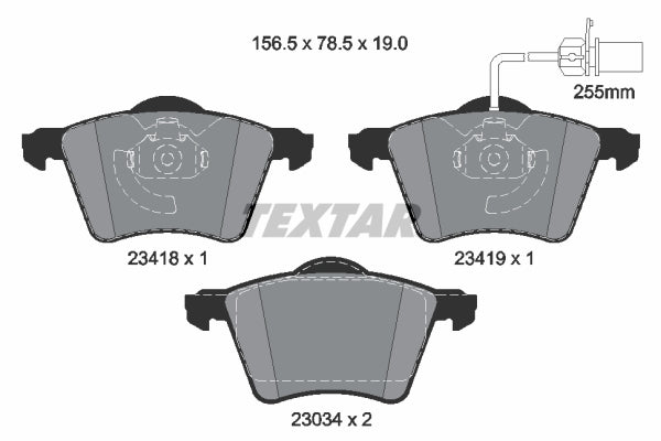Set placute frana TEXTAR 2341801