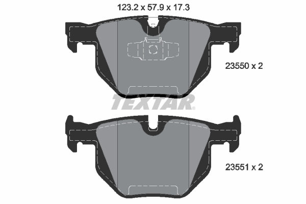 set placute frana,frana disc 2355001 TEXTAR