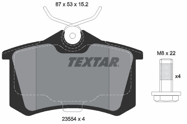 set placute frana,frana disc 2355401 TEXTAR