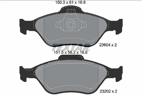 set placute frana,frana disc 2360406 TEXTAR