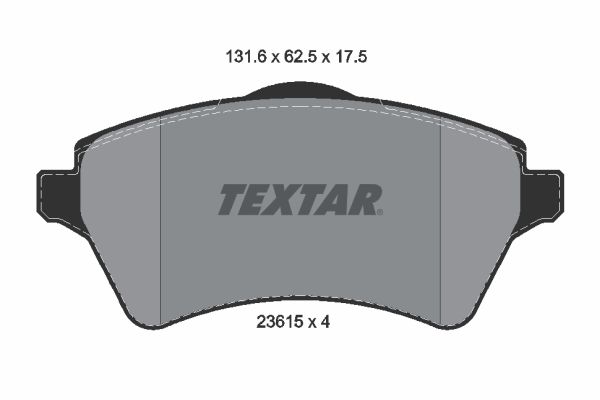 set placute frana,frana disc 2361501 TEXTAR