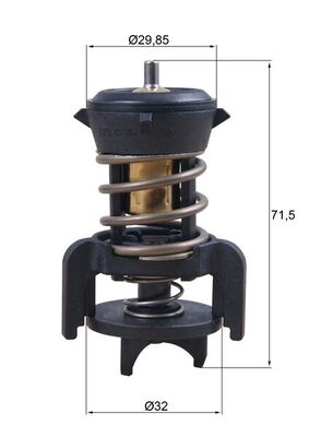 termostat,lichid racire TX 251 94D MAHLE