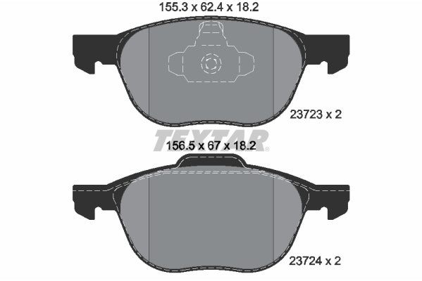 set placute frana,frana disc 2372301 TEXTAR