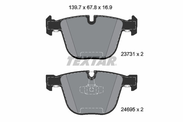 set placute frana,frana disc 2373101 TEXTAR
