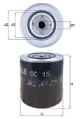 Filtru ulei OC 15 MAHLE