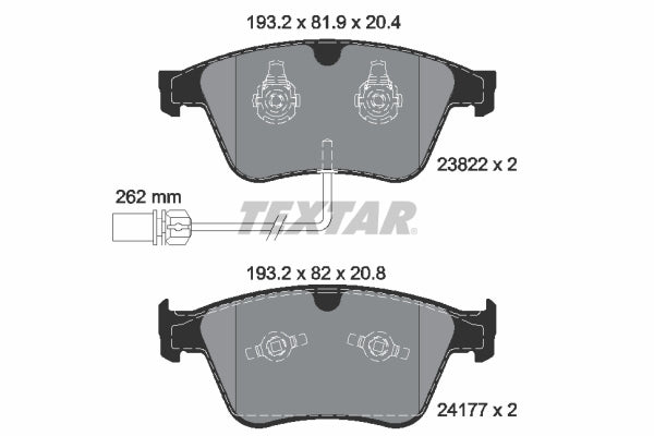 set placute frana,frana disc 2382201 TEXTAR