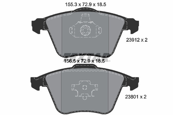 set placute frana,frana disc 2391201 TEXTAR